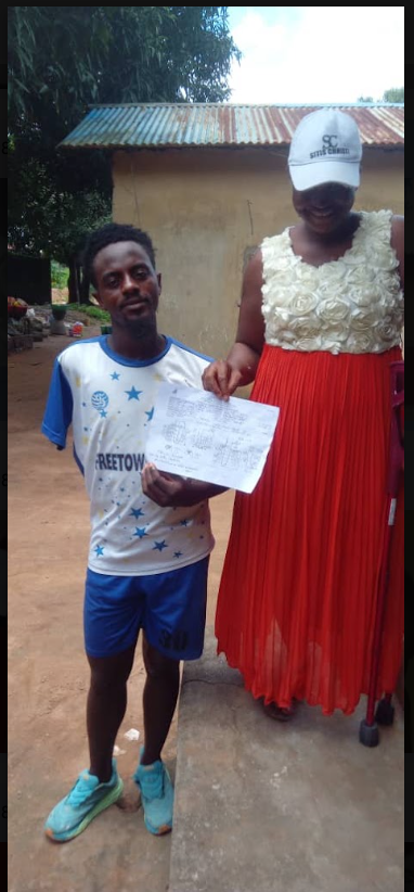 Prosthetic fitting session in Sierra Leone